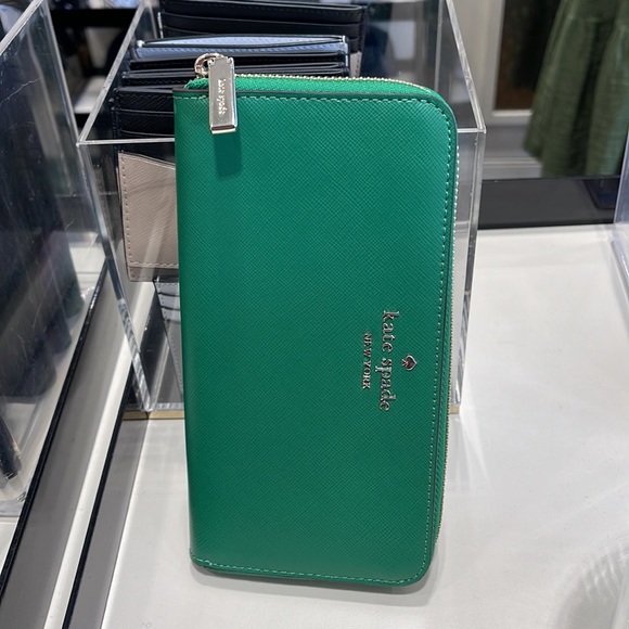 Kate Spade Staci Large Continental Wallet 
Green Bean - Picture 9 of 16